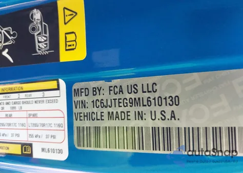 2021 Jeep Gladiator Mojave 4X4 из США, поврежденный, VIN 1C6JJTEG9ML610130